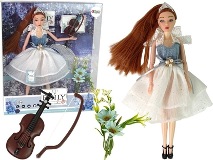 Attēls no LeanToys Lalka Dla Dzieci Emily Skrzypce Kwiaty