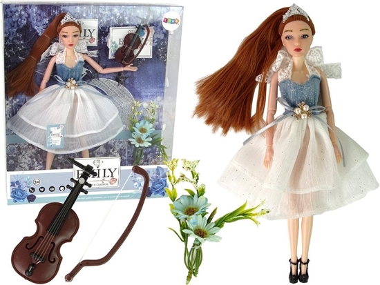 Picture of LeanToys Lalka Dla Dzieci Emily Skrzypce Kwiaty