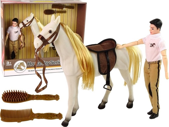 Picture of LeanToys Lalka z Biaym Koniem Figurki Akcesoria