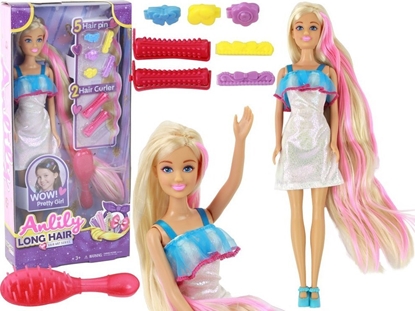 Attēls no LeanToys Lalki Anlily Dugie Blond Wosy Stylizacja Fryzur
