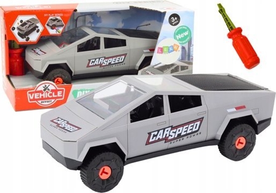 Picture of LeanToys Nowoczesne Auto Do Rozkrcania DIY rubokrt Siwe