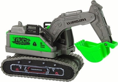 Изображение LeanToys Pojazd Budowlany Koparka Zielona Napd Frykcyjny
