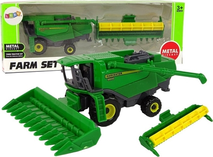 Изображение LeanToys Pojazd Rolniczy Kombajn Z Przystawk Zielony óty