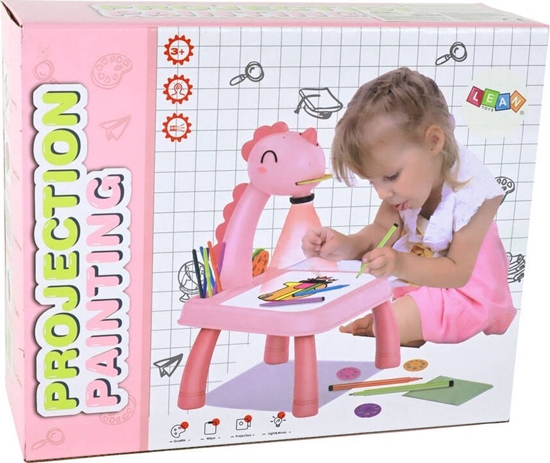 Picture of LeanToys Projektor do nauki rysowania Dinozaur Róowy