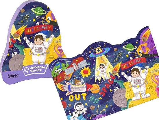Изображение LeanToys Puzzle Kosmos Ufo Planety 48 Elementów
