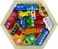Picture of LeanToys Puzzle Ukadanka Pojazdy Rakieta Klocki Drewniane Kolorowe 15 ele.