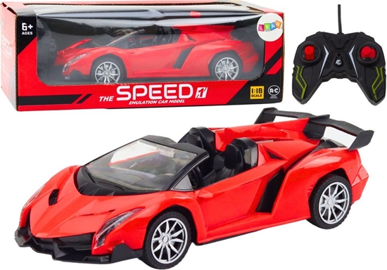 Изображение LeanToys Samochód Sportowy Zdalnie Sterowany Auto RC 1:18 Czerwony