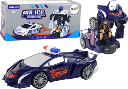 Изображение LeanToys Samochód-Robot Policja Granatowy
