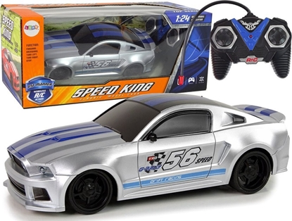 Изображение LeanToys Sportowe Szybkie Auto Zdalnie Sterowane R/C Srebrne 1:24 Speed King