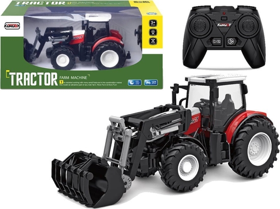 Изображение LeanToys Traktor  Czerwony Zdalnie Sterowany 2,4 G Ruchoma yka 1:24