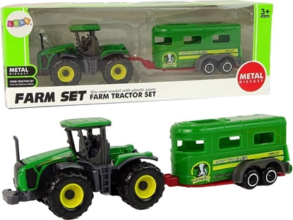 Изображение LeanToys Traktor z Przyczep Zielony