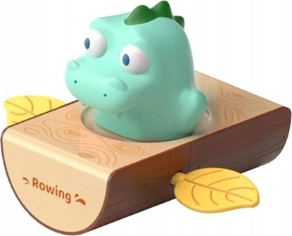 Изображение LeanToys Zabawka Do Kpieli Nakrcana Dinozaur w ódce