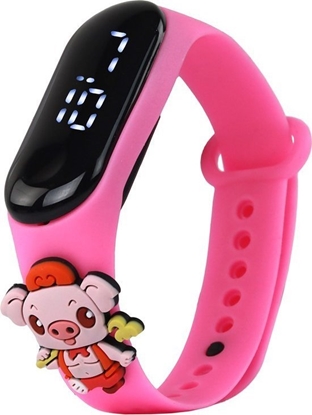 Attēls no LeanToys Zegarek Z Ekranem Dotykowym winka Róowy Regulacja Opaski