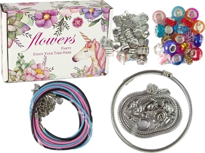 Picture of LeanToys Zestaw Bransoletek, acuszków oraz Kolorowych Koralików do Biuterii