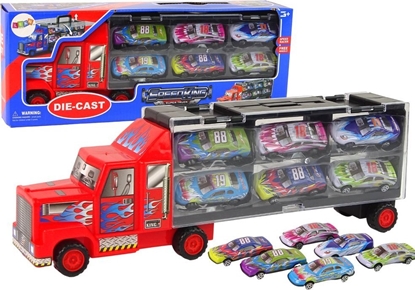 Picture of LeanToys Zestaw Ciarówka Transportowa Auta Wycigowe 12szt.