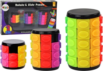 Picture of LeanToys Zestaw Ukadanek Logicznych Walec 3 Stopnie Trudnoci