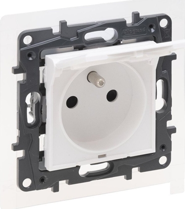Изображение Legrand Gniazdo hermetyczne Legrand Niloe Step 863136 z uziemieniem z przesonami IP44 zaciski automatyczne biae