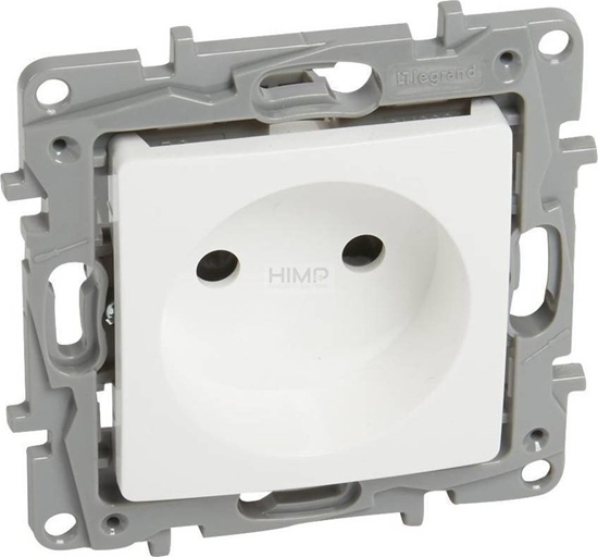 Изображение Legrand Gniazdo Niloe pojedyncze z przesonami biae (764538)
