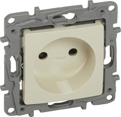 Picture of Legrand Gniazdo pojedyncze Legrand Niloe 764638 bez uziemienia z przesonami kremowe