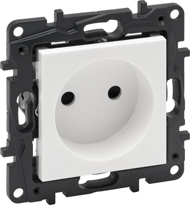 Picture of Legrand Gniazdo pojedyncze Legrand Niloe Step 863119 bez uziemienia z przesonami zaciski rubowe biae