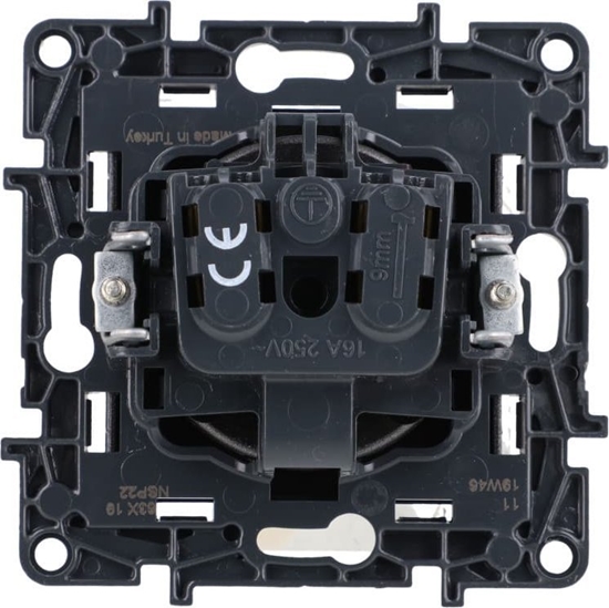 Picture of Legrand Gniazdo pojedyncze Legrand Niloe Step 863419 bez uziemienia z przesonami zaciski rubowe stalowe