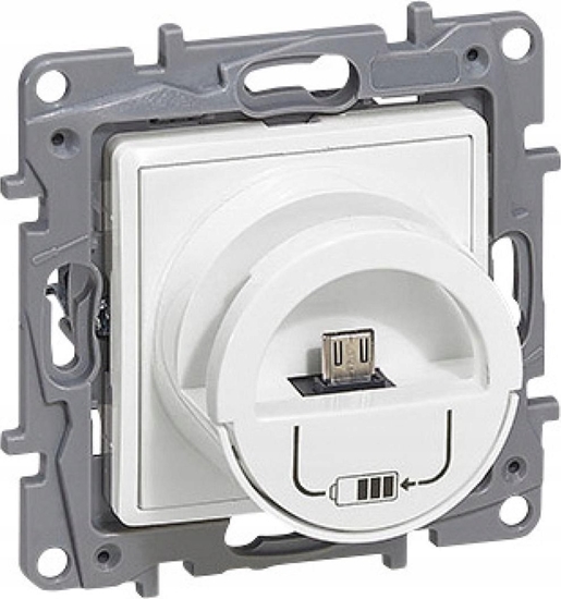 Picture of Legrand adowarka USB Legrand Niloe / Niloe Selection 764596 stacja adujca micro USB + USB typ A 2400mA biaa