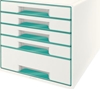 Picture of Leitz Wow Cube file storage box Rubber Turquoise, White