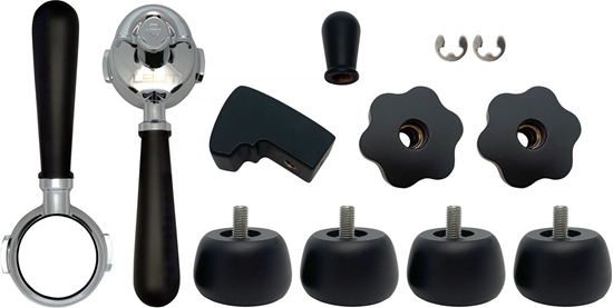 Picture of Lelit Lelit - PLA2201 Zestaw uchwytów, portafiltrów i nóek do ekspresu Bianca - Drewno orzech czarny