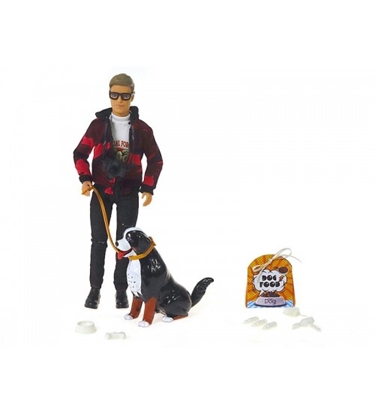 Picture of Lelle Kevins (salecamās kājas un rokas) ar suņu (skaņa) 29 cm 499423