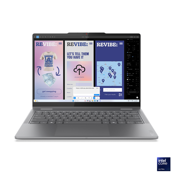 Picture of LENOVO YOGA 7 2IN1 ULTRA 5 226V/14" WUXGA (1920X1200) OLED 600NITS (PEAK) / 400NITS (TYPICAL) GLOSSY / ANTI-FINGERPRINT, 100% DCI-P3, 60HZ, DOLBY VISION�, T�V LOW BLUE LIGHT, DISPLAYHDR� TRUE BLACK 500, GLASS, TOUCH/16GB/512GB SSD/INTEL ARC 130V/COPILOT+P
