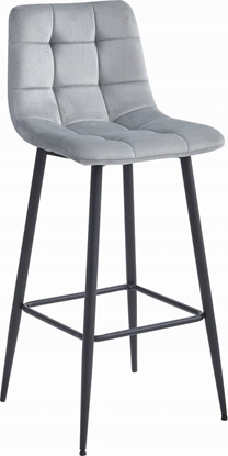 Attēls no Leobert Hoker ARCETO - aksamit srebrno-szary / nogi czarne x 2