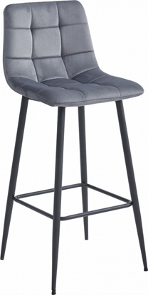 Picture of Leobert Hoker ARCETO - ciemny szary aksamit / nogi czarne x 4