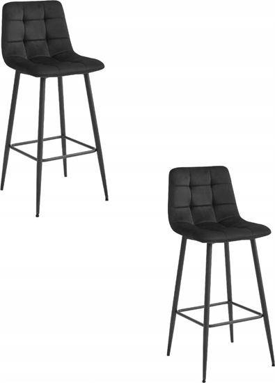 Picture of Leobert Hoker ARCETO - czarny aksamit / nogi czarne x 2