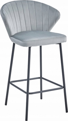 Picture of Leobert Hoker GATTA - aksamit srebrno-szary / nogi czarne x 3