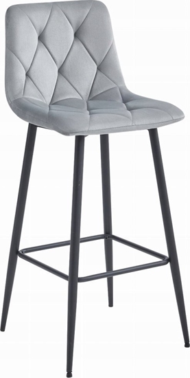 Picture of Leobert Hoker NADO - aksamit srebrno-szary / nogi czarne x 4