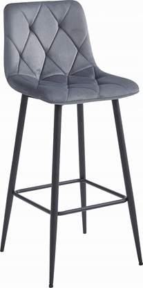 Picture of Leobert Hoker NADO - ciemny szary aksamit / nogi czarne x 1