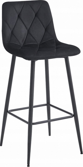 Picture of Leobert Hoker NADO - czarny aksamit / nogi czarne x 3