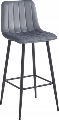 Picture of Leobert Hoker POZZA - ciemny szary aksamit / nogi czarne x 1