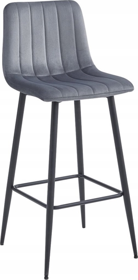 Picture of Leobert Hoker POZZA - ciemny szary aksamit / nogi czarne x 2