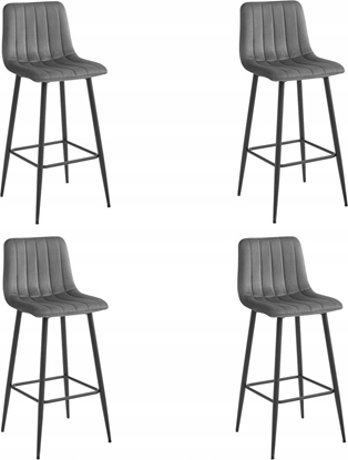 Picture of Leobert Hoker POZZA - ciemny szary aksamit / nogi czarne x 4