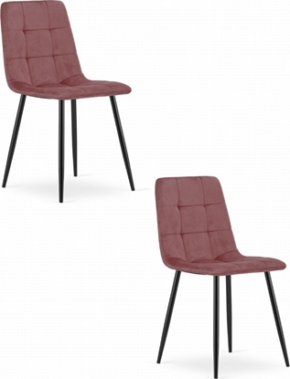 Изображение Leobert Krzeso KARA - róowy aksamit / nogi czarne x 2