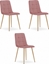 Picture of Leobert Krzeso KARA - róowy aksamit / nogi kolor drewna x 3