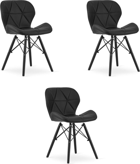 Picture of Leobert Krzeso LAGO ekoskóra - czarne / nogi czarne x 3