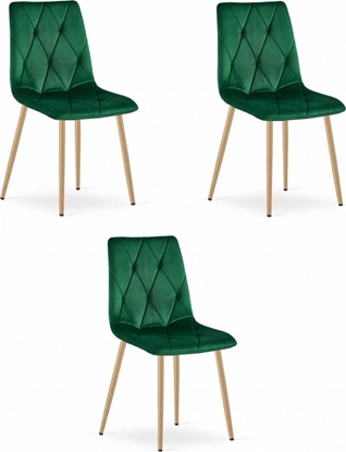 Attēls no Leobert Krzeso LIBRA - ciemna ziele aksamit / nogi kolor drewna x 3