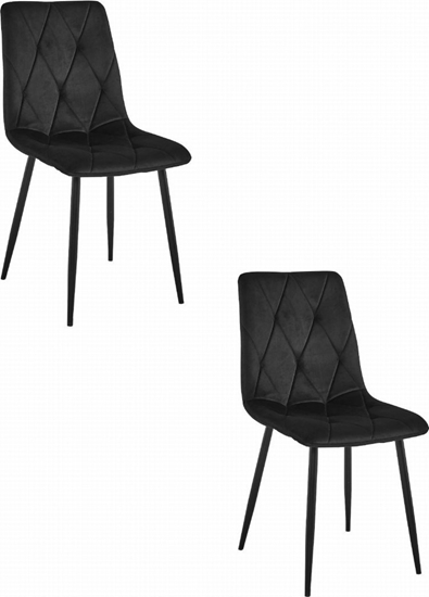 Picture of Leobert Krzeso LIBRA - czarny aksamit / nogi czarne x 2
