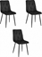 Picture of Leobert Krzeso LIBRA - czarny aksamit / nogi czarne x 3
