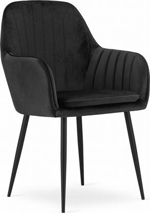 Изображение Leobert Krzeso LUGO - aksamit czarny / nogi czarne x 1