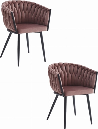 Изображение Leobert Krzeso ORION - aksamit ciemny ró / nogi czarne x 2