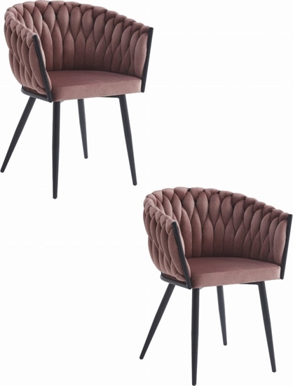 Изображение Leobert Krzeso ORION - aksamit ciemny ró / nogi czarne x 2