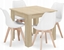 Изображение Leobert Zestaw stó kwadratowy 80x80 db sonoma + 4 krzesa MARK biae